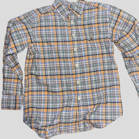 size 10 Ralph Lauren Collard Plaid Long Sleeve - Picture 4 of 4